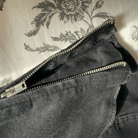 BNWT ZARA Denim Pants Jumpsuit Black with Sweetheart Top Size Small - Picture 6 of 8